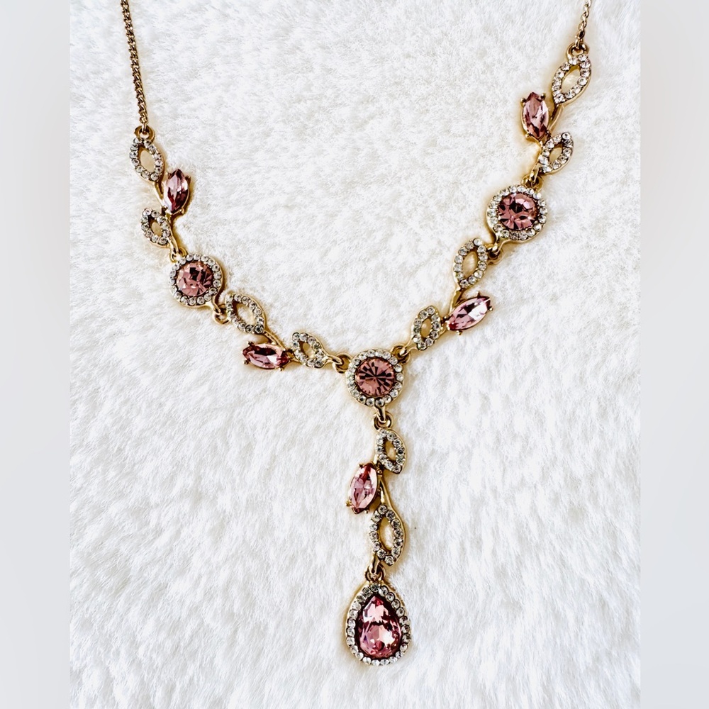 Givenchy Mixed Crystal Gold Tone Vine Necklace - NWT - Picture 4 of 7